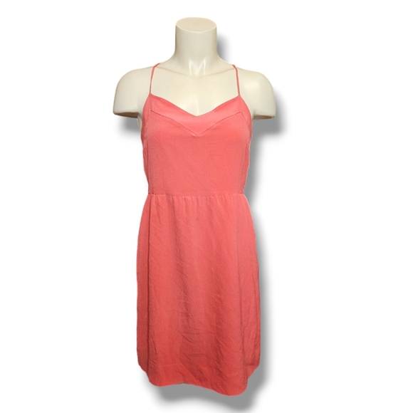 Madewell silk sun dress with adjustable straps and pockets. 2 - Picture 2 of 7